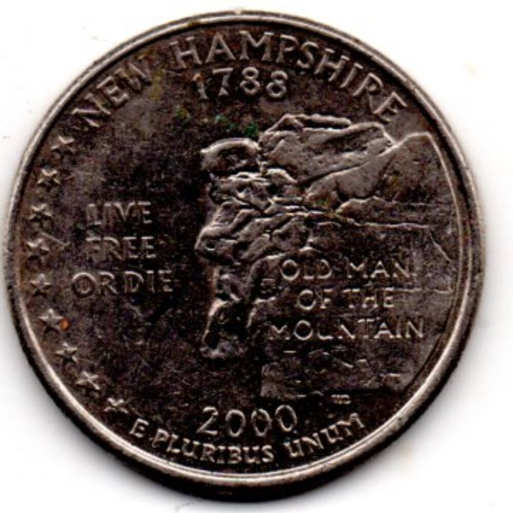 Granny Estate Find - 2000 P New Hampshire Statehood Clad-composition Qua…